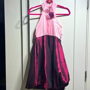 Nanno Kids EUC halter-style satin party bubble dress